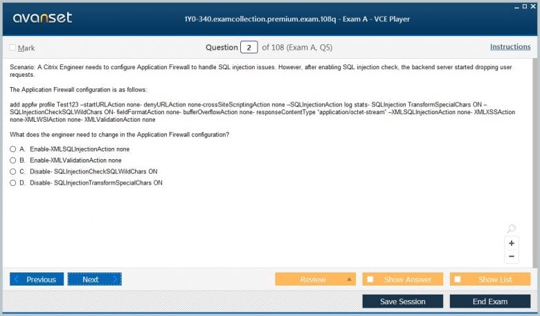 Test Simulator CITRIX 1Y0-340 Exam Dump Test Practice Q/&A PDF