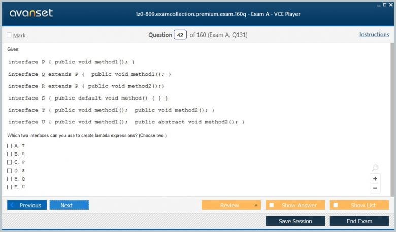 Oracle Java Certification Exam Dumps & Practice Test