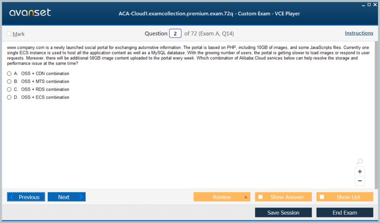 ACA-Cloud1 Premium VCE Screenshot #1