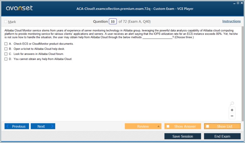 ACA-Cloud1 Premium VCE Screenshot #3