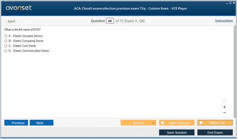 ACA-Cloud1 Premium VCE Screenshot #4