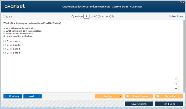 CAD Premium VCE Screenshot #1