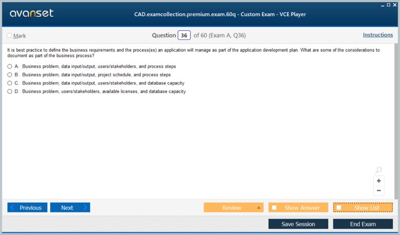 CAD Premium VCE Screenshot #3