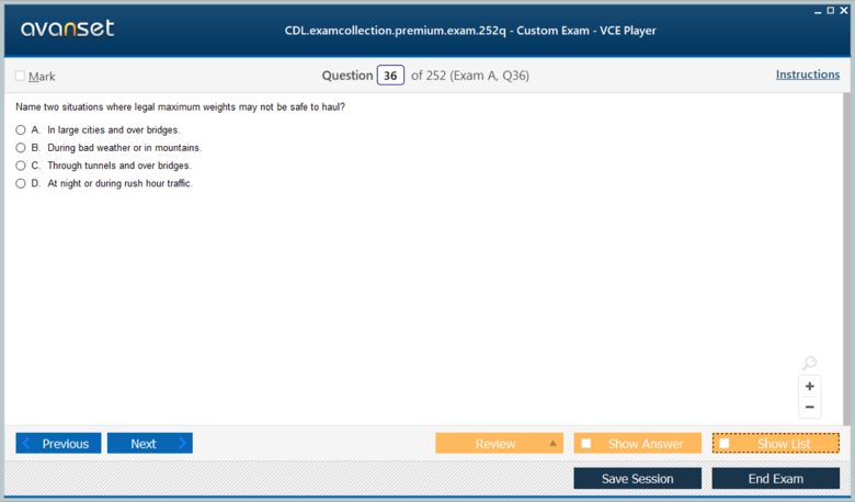 CDL Premium VCE Screenshot #2