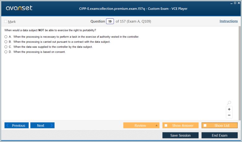 CIPP-E Premium VCE Screenshot #2