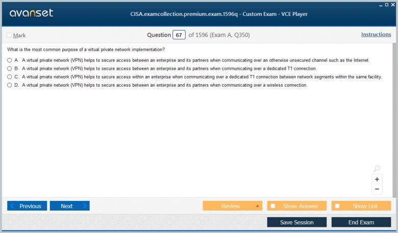 CISA Practice Exam Online