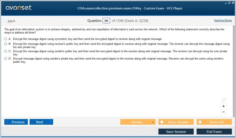 CISA Premium VCE Screenshot #2