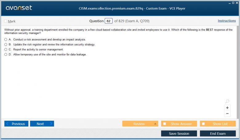 ISACA Certified Information Security Manager CISM Exam Q&A PDF+SIM 