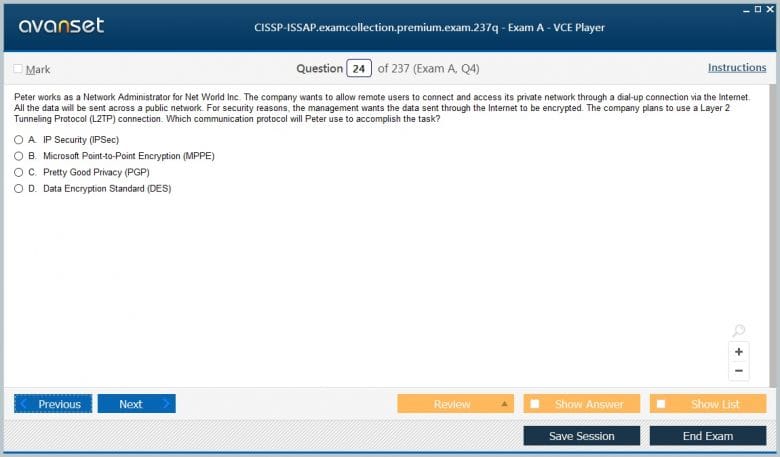 CISSP-ISSAP Premium VCE Screenshot #3
