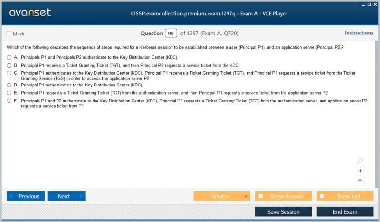 CISSP Premium VCE Screenshot #1