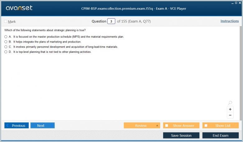 CPIM-BSP Premium VCE Screenshot #1
