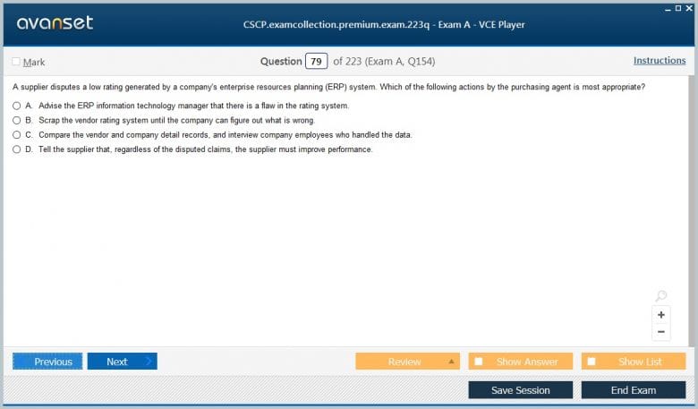 CSCP Premium VCE Screenshot #2
