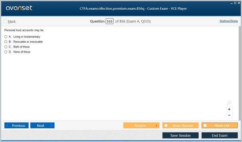 CTFA Premium VCE Screenshot #4