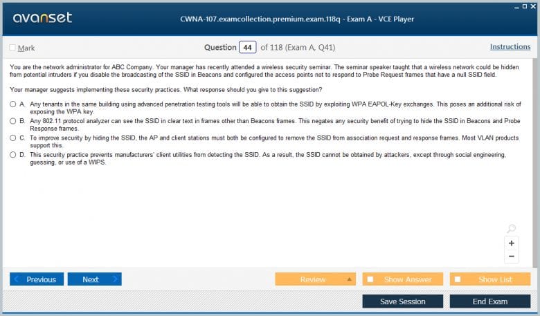 Reliable CWNA-107 Dumps Ebook