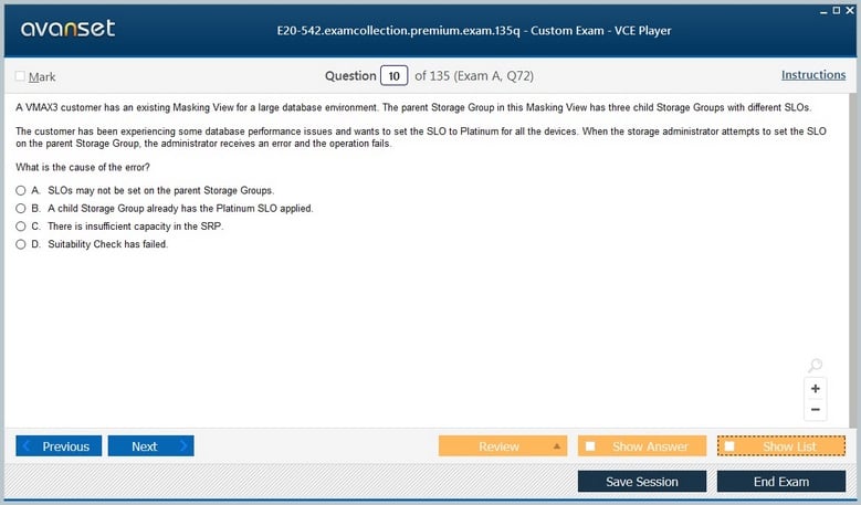 E20-542 Premium VCE Screenshot #1