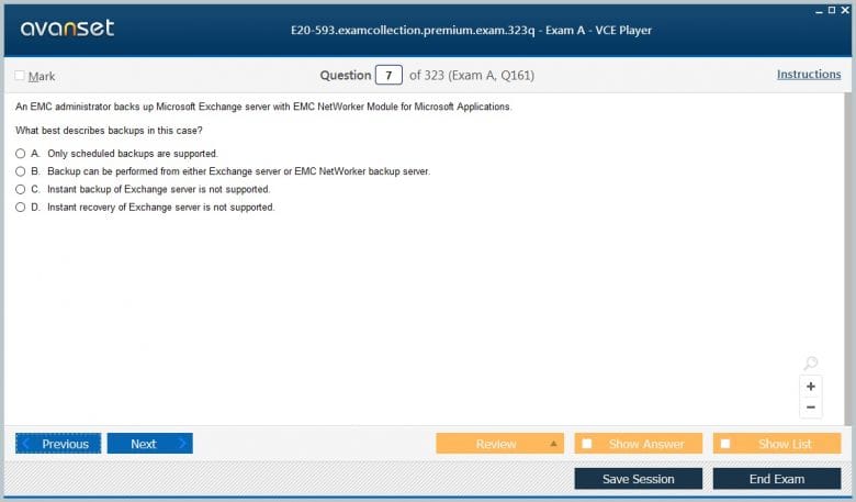 E20-593 Premium VCE Screenshot #1