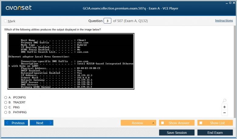 GCIA Premium VCE Screenshot #1