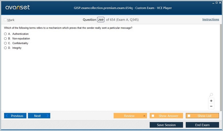 GISP Premium VCE Screenshot #4