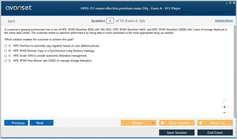 HPE0-J57 Premium VCE Screenshot #1