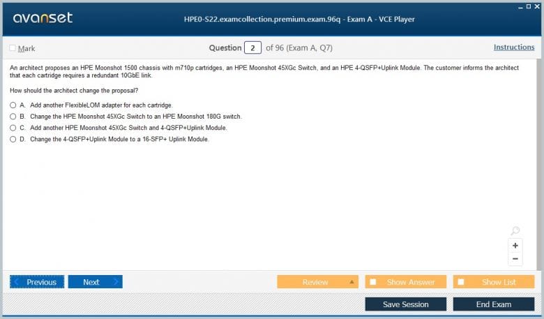 HPE0-S22 Premium VCE Screenshot #1