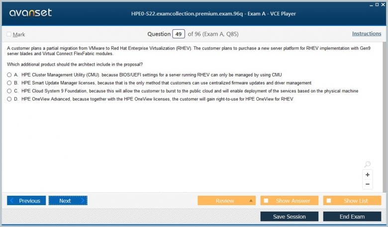 HPE0-S22 Premium VCE Screenshot #3