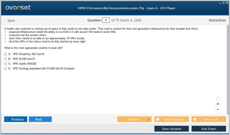 HPE0-S54 Premium VCE Screenshot #1