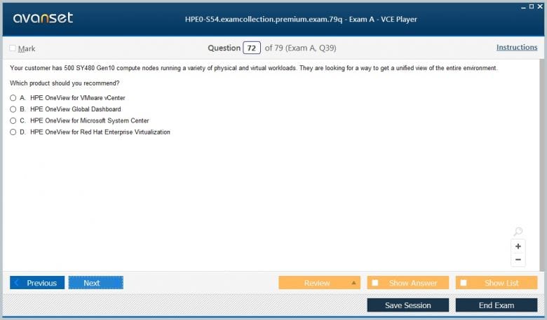 HPE0-S54 Premium VCE Screenshot #4
