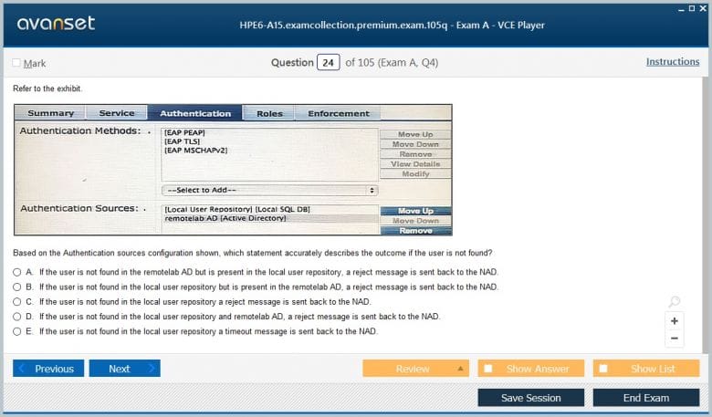 HPE6-A15 Premium VCE Screenshot #2