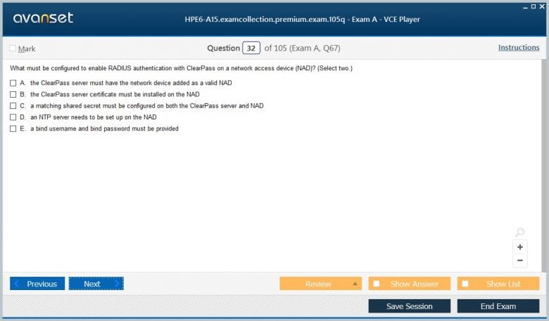 HPE6-A15 Premium VCE Screenshot #3