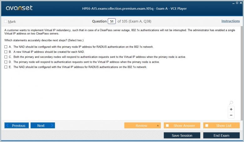 HPE6-A15 Premium VCE Screenshot #4