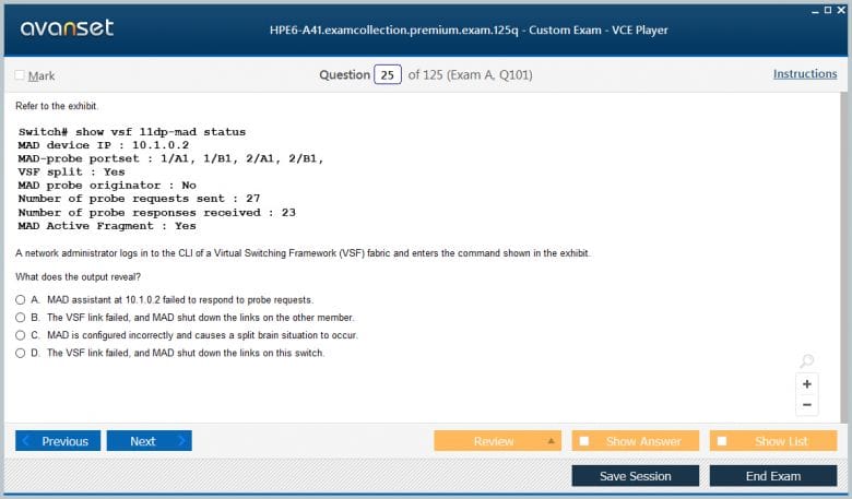 HPE6-A41 Premium VCE Screenshot #2