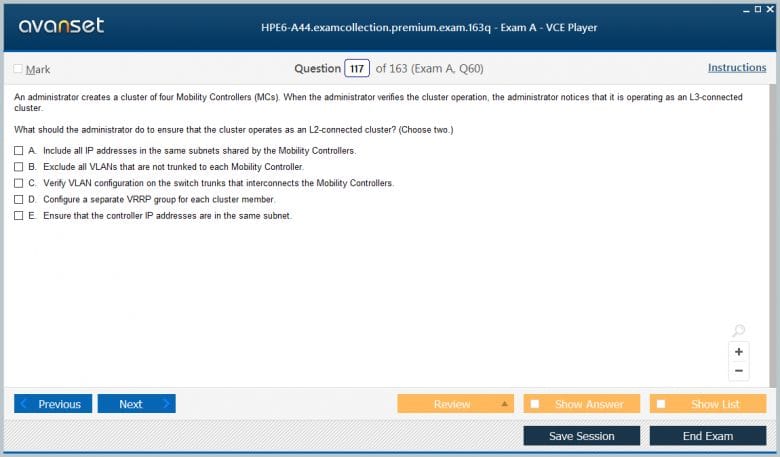 HPE6-A44 Premium VCE Screenshot #4
