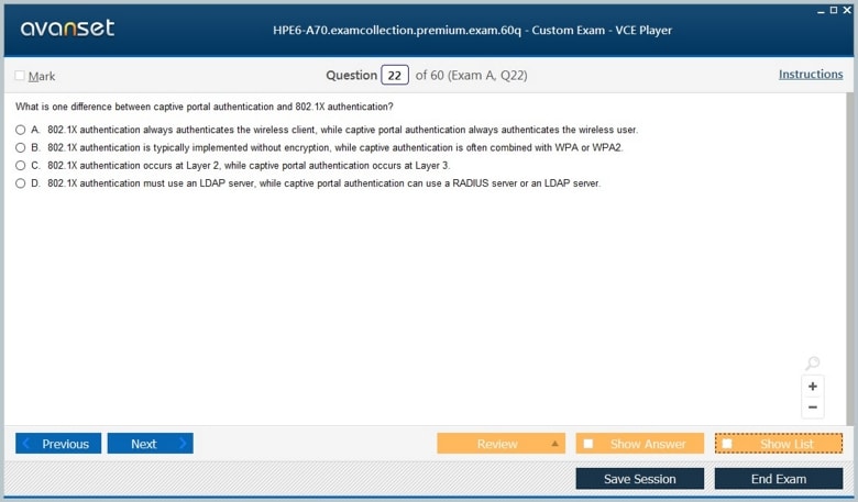 HPE6-A70 Premium VCE Screenshot #3