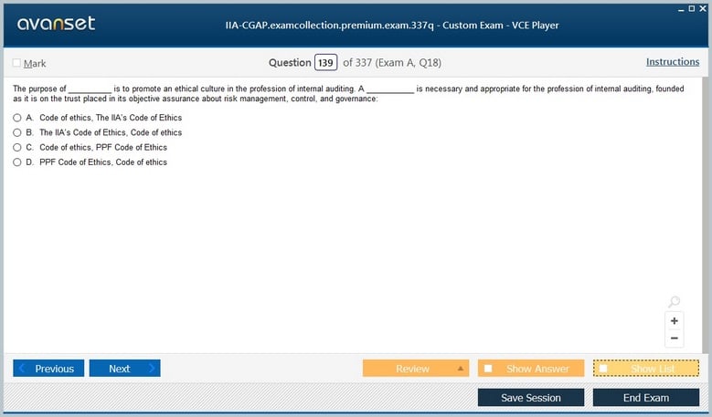 IIA-CGAP Premium VCE Screenshot #3