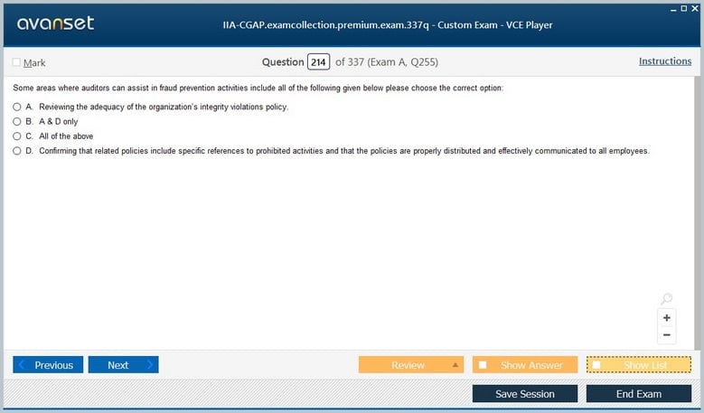 IIA-CGAP Premium VCE Screenshot #4