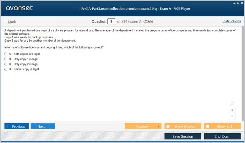 IIA-CIA-Part3 Premium VCE Screenshot #1