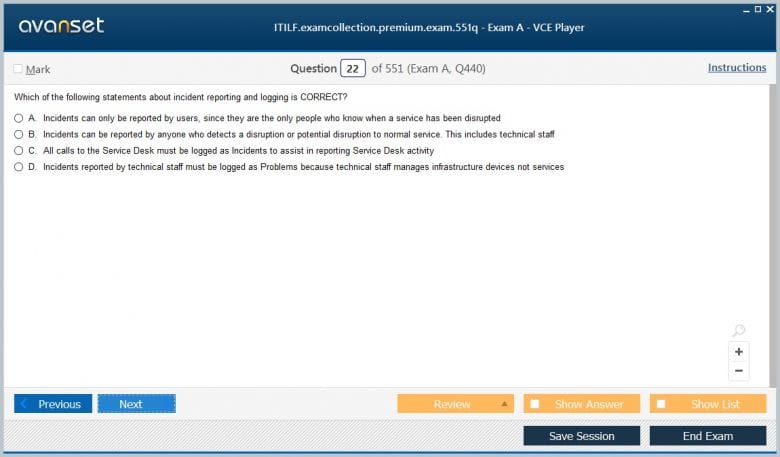 ITILF Premium VCE Screenshot #3