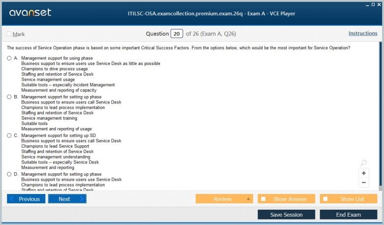 ITILSC-OSA Premium VCE Screenshot #3