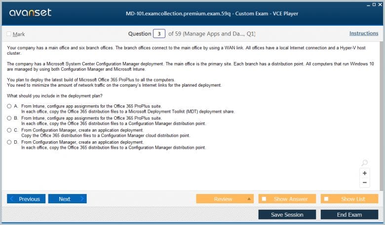 Best Exam Practice Material MD-101 Exam Q&A PDF+SIM 
