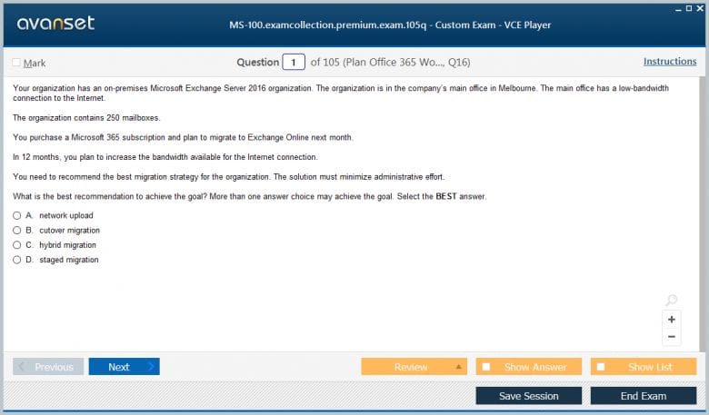 MS-100 Microsoft 365 Identity and Services Exam Test QA&SIM
