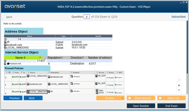 NSE4_FGT-6.2 Premium VCE Screenshot #1