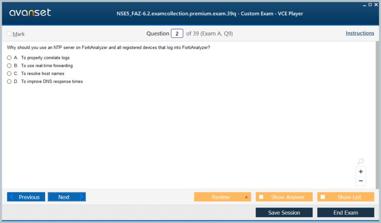 NSE5_FAZ-6.2 Premium VCE Screenshot #1