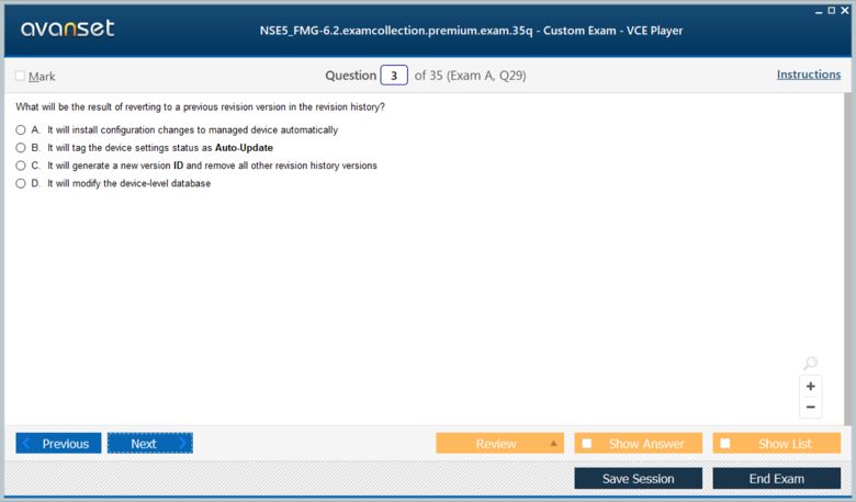 NSE5_FMG-6.2 Premium VCE Screenshot #1