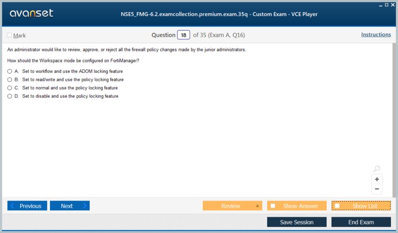 NSE5_FMG-6.2 Premium VCE Screenshot #3