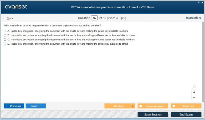 PCCSA Premium VCE Screenshot #3