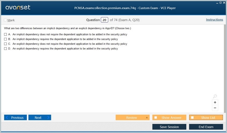 PCNSA Premium VCE Screenshot #2