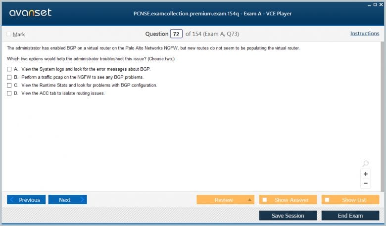 PCNSE Premium VCE Screenshot #3
