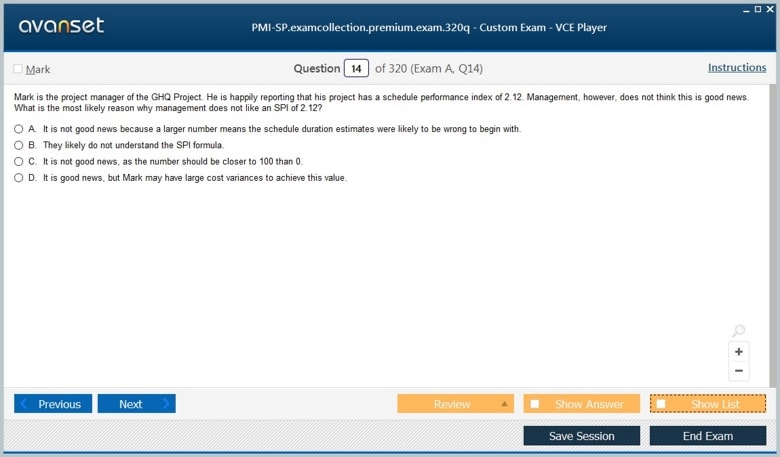 PMI-SP Premium VCE Screenshot #2