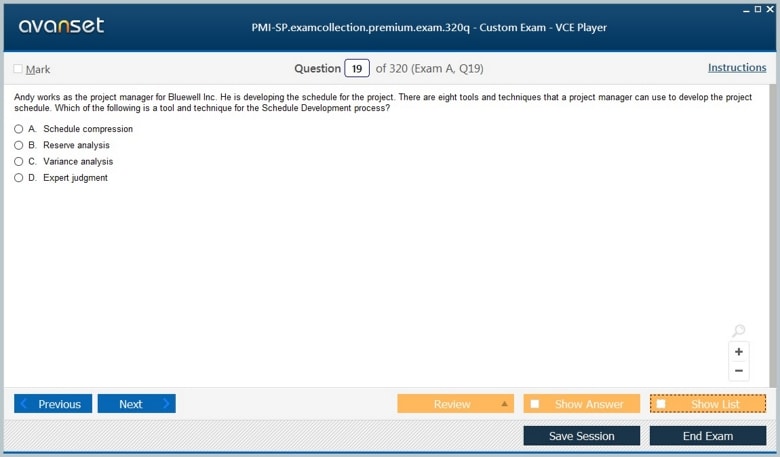 PMI-SP Premium VCE Screenshot #3