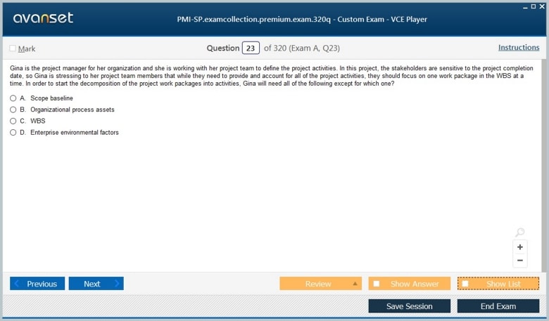 PMI-SP Premium VCE Screenshot #4